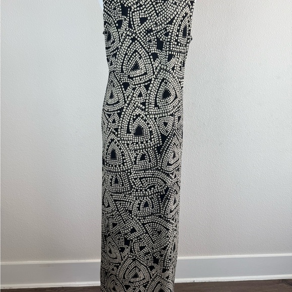 Ruby Rd. Women’s Black & White Abstract Print Sleeveless Maxi Dress‎ Size M - Picture 3 of 10
